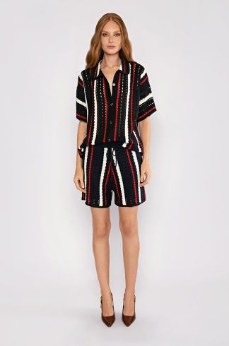 Short Tricot Listrado Travessia