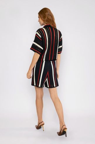 Short Tricot Listrado Travessia