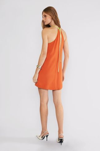 Vestido Bicolor Travessia Laranja 