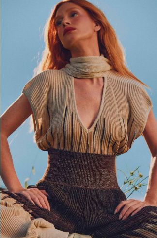 Blusa Tricot Boreal Bicolor