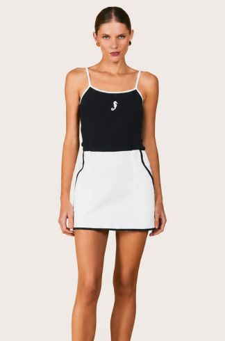 Regata Cropped Bordada Mareh Aurea Preto