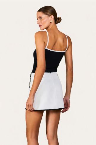 Regata Cropped Bordada Mareh Aurea Preto