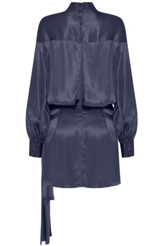 Vestido Curto Devaneio Reflexo Azul