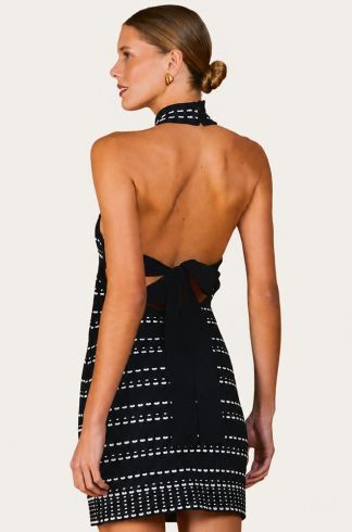 Vestido Curto Tricot Mareh Búzios Preto