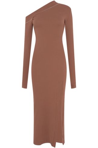 Vestido Devaneio Horizonte Camelo