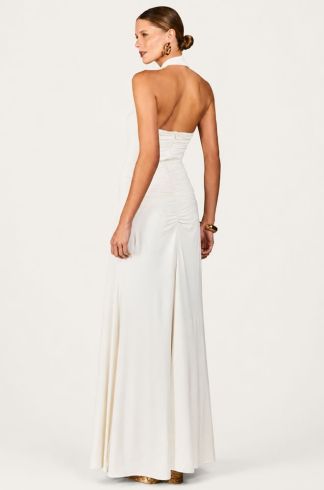 Vestido Longo Argolas Mareh Salácia Off White