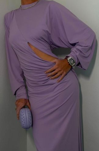 Vestido Longo Devaneio Aureo Lilas