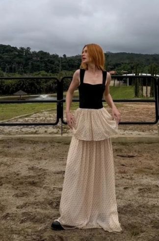 Vestido Longo Salina Po&aacute;