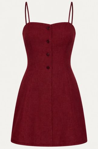Vestido Macaquinho Curto Casulo Libélula Bordô
