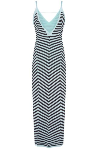 Vestido Midi Tricot Devaneio Nomade Verde/Marrom